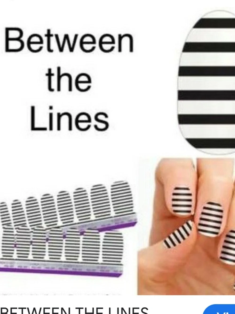 Color Street 100% real nail polish strips “ between the lines” FDL029 nip